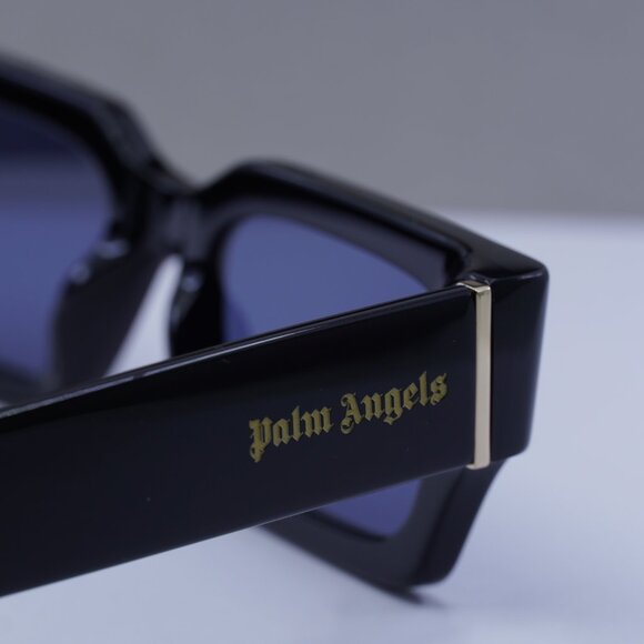 Palm Angels PERI086 HYDE 1045 Rectangle Sunglasses - Black/Blue - Picture 9 of 10